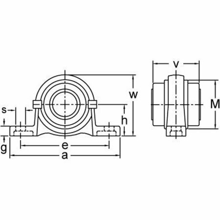 Ami Bearings SINGLE ROW BALL BEARING - 25MM EXTRA NARROW SET SCREW PILLOW BLOCK 2 OPEN COVERS KP005C